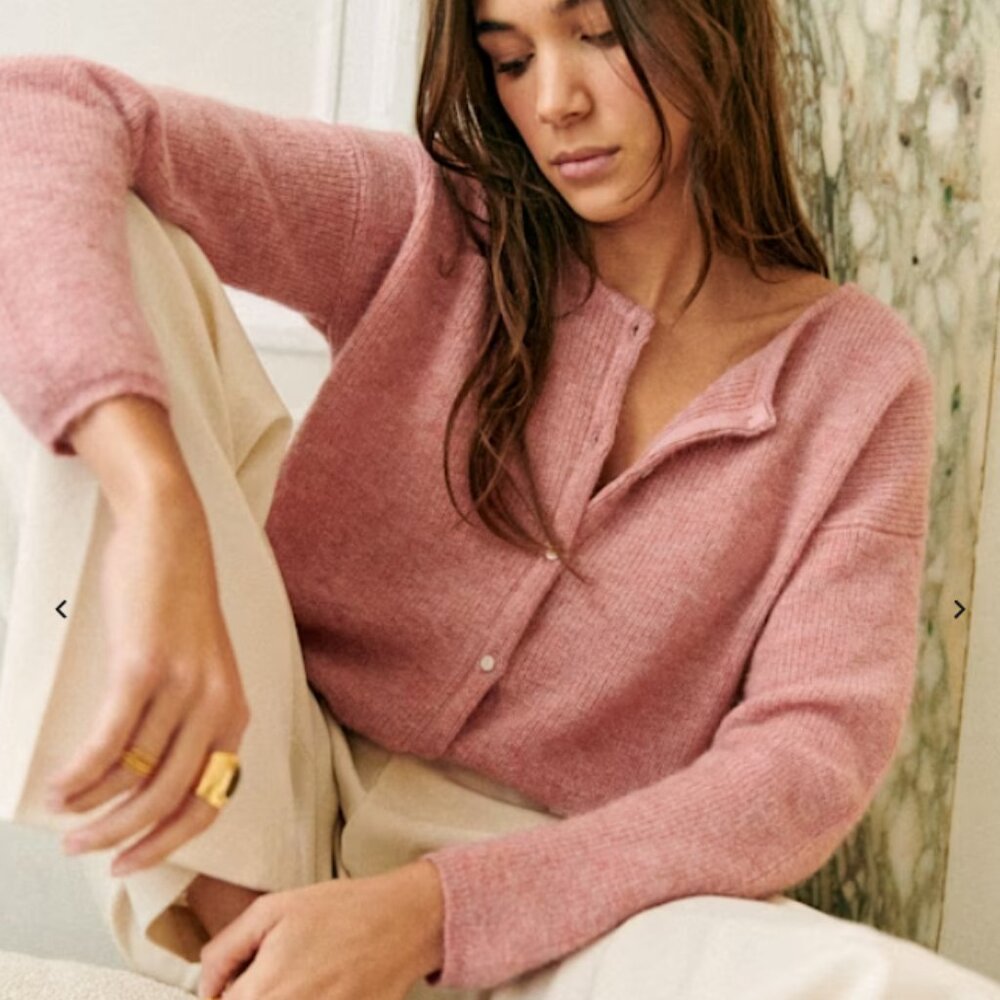 Sezane Gaspard Cardigan (in Rosewood)